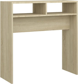 vidaXL - Wandtafel - 78x30x80 - cm - bewerkt - out - sonoma - eikenkleurig