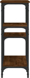 vidaXL - Wandtafel - 80x29x75 - cm - bewerkt - hout - bruin - eikenkleur