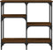 vidaXL - Wandtafel - 80x29x75 - cm - bewerkt - hout - bruin - eikenkleur