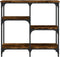 vidaXL - Wandtafel - 80x29x75 - cm - bewerkt - hout - gerookt - eikenkleurig