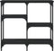 vidaXL - Wandtafel - 80x29x75 - cm - bewerkt - hout - zwart