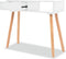 vidaXL - Wandtafel - 80x30x72 - cm - massief - grenenhout - wit