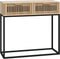 vidaXL - Wandtafel - 80x30x75 - cm - bewerkt - hout - en - ijzer