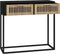 vidaXL - Wandtafel - 80x30x75 - cm - bewerkt - hout - en - ijzer - zwart