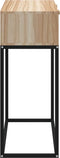vidaXL - Wandtafel - 80x30x75 - cm - bewerkt - hout - en - ijzer