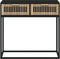 vidaXL - Wandtafel - 80x30x75 - cm - bewerkt - hout - en - ijzer - zwart