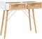 vidaXL - Wandtafel - 80x30x75 - cm - massief - grenenhout - en - natuurlijk - rattan