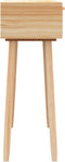 vidaXL - Wandtafel - 80x30x75 - cm - massief - grenenhout - en - natuurlijk - rattan
