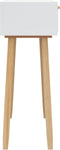 vidaXL - Wandtafel - 80x30x75 - cm - massief - grenenhout - en - natuurlijk - rattan