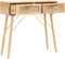 vidaXL - Wandtafel - 80x30x75 - cm - massief - grenenhout - en - natuurlijk - rattan