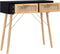 vidaXL - Wandtafel - 80x30x75 - cm - massief - grenenhout - en - natuurlijk - rattan