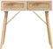 vidaXL - Wandtafel - 80x30x75 - cm - massief - grenenhout - en - natuurlijk - rattan