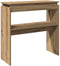 vidaXL - Wandtafel - 80x30x80 - cm - bewerkt - hout - artisanaal - eikenkleurig