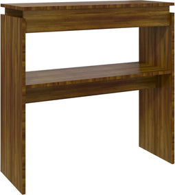 vidaXL - Wandtafel - 80x30x80 - cm - bewerkt - hout - bruin - eikenkleur