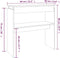 vidaXL - Wandtafel - 80x30x80 - cm - bewerkt - hout - bruin - eikenkleur
