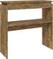 vidaXL - Wandtafel - 80x30x80 - cm - bewerkt - hout - gerookt - eikenkleurig