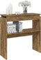 vidaXL - Wandtafel - 80x30x80 - cm - bewerkt - hout - gerookt - eikenkleurig