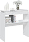 vidaXL - Wandtafel - 80x30x80 - cm - bewerkt - hout - hoogglans - wit