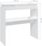 vidaXL - Wandtafel - 80x30x80 - cm - bewerkt - hout - hoogglans - wit