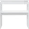 vidaXL - Wandtafel - 80x30x80 - cm - bewerkt - hout - hoogglans - wit
