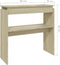 vidaXL - Wandtafel - 80x30x80 - cm - bewerkt - hout - sonoma - eikenkleurig