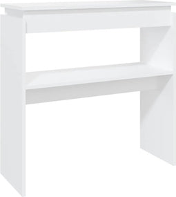 vidaXL - Wandtafel - 80x30x80 - cm - bewerkt - hout - wit