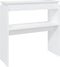 vidaXL - Wandtafel - 80x30x80 - cm - bewerkt - hout - wit