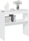 vidaXL - Wandtafel - 80x30x80 - cm - bewerkt - hout - wit