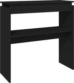 vidaXL - Wandtafel - 80x30x80 - cm - bewerkt - hout - zwart