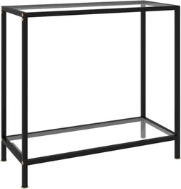 vidaXL - Wandtafel - 80x35x75 - cm - gehard - glas - transparant