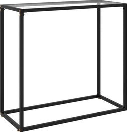 vidaXL - Wandtafel - 80x35x75 - cm - gehard - glas - transparant