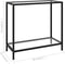 vidaXL - Wandtafel - 80x35x75 - cm - gehard - glas - transparant