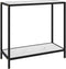 vidaXL - Wandtafel - 80x35x75 - cm - gehard - glas - wit