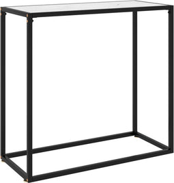 vidaXL - Wandtafel - 80x35x75 - cm - gehard - glas - wit