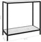 vidaXL - Wandtafel - 80x35x75 - cm - gehard - glas - wit