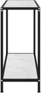 vidaXL - Wandtafel - 80x35x75 - cm - gehard - glas - wit