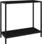 vidaXL - Wandtafel - 80x35x75 - cm - gehard - glas - zwart