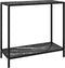 vidaXL - Wandtafel - 80x35x75 - cm - gehard - glas - zwart