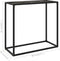 vidaXL - Wandtafel - 80x35x75 - cm - gehard - glas - zwart