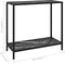 vidaXL - Wandtafel - 80x35x75 - cm - gehard - glas - zwart