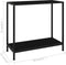 vidaXL - Wandtafel - 80x35x75 - cm - gehard - glas - zwart