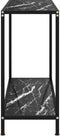 vidaXL - Wandtafel - 80x35x75 - cm - gehard - glas - zwart