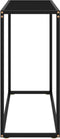 vidaXL - Wandtafel - 80x35x75 - cm - gehard - glas - zwart