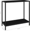 vidaXL - Wandtafel - 80x35x75 - cm - gehard - glas - zwart