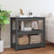 vidaXL - Wandtafel - 80x40x74 - cm - massief - grenenhout - grijs