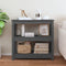 vidaXL - Wandtafel - 80x40x74 - cm - massief - grenenhout - grijs
