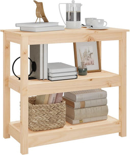 vidaXL - Wandtafel - 80x40x74 - cm - massief - grenenhout