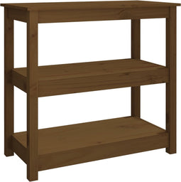 vidaXL - Wandtafel - 80x40x74 - cm - massief - grenenhout - honingbruin