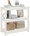 vidaXL - Wandtafel - 80x40x74 - cm - massief - grenenhout - wit
