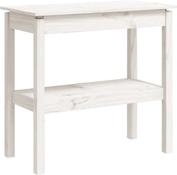 vidaXL - Wandtafel - 80x40x75 - cm - massief - grenenhout - wit